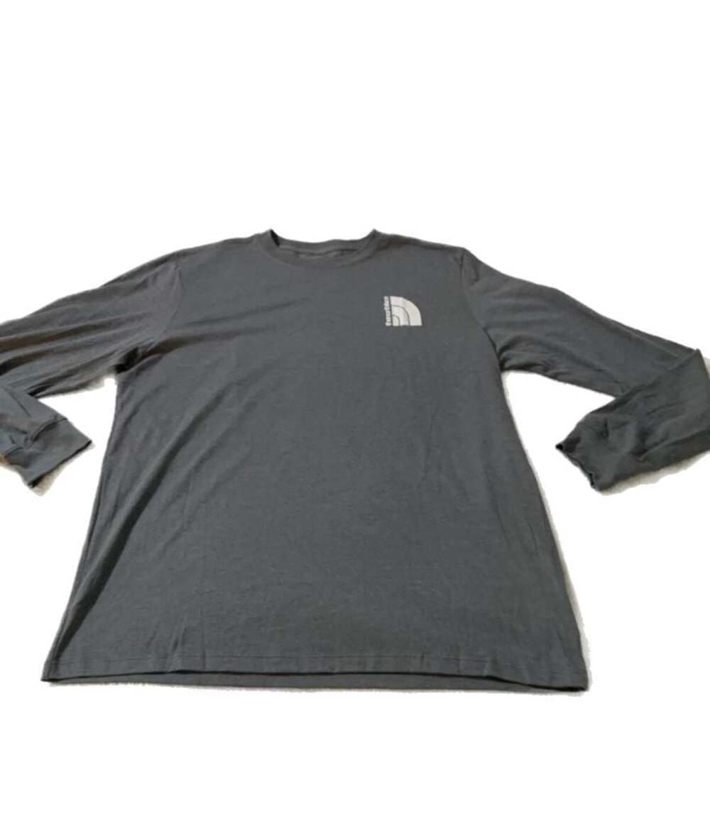 The North Face Men's Brand Proud Jumbo Half Dome Long Sleeve Tee Grey